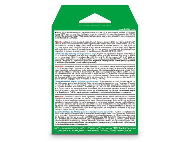 Instax Wide Film Twin Pack (White)