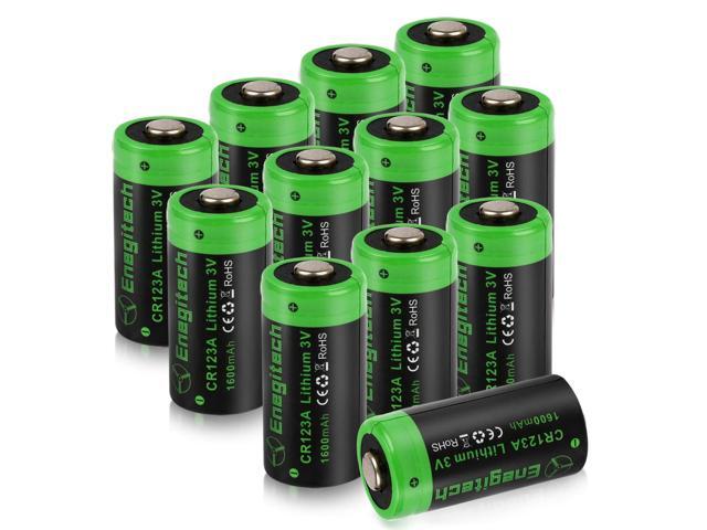 CR123A 3V Lithium Battery, 123 Lithium Batteries 3 Volt 1600mAh for Smart Smoke Detector, Fire Alarm, Flood & Freeze Sensor, Carbon Monoxide...