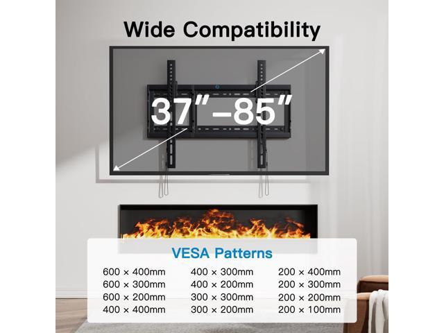 Tilt TV Wall Mount Bracket Low Profile for Most 37-85 Inch LED LCD OLED Plasma Flat Curved TVs, Large Tilting Mount Fits 16'-24' Wood Studs Max...