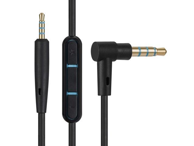 Replacement Audio Cable Cord Extension Wire for QuietComfort QC25 QC35 Headphones with in line Mic Volume Control (Black)