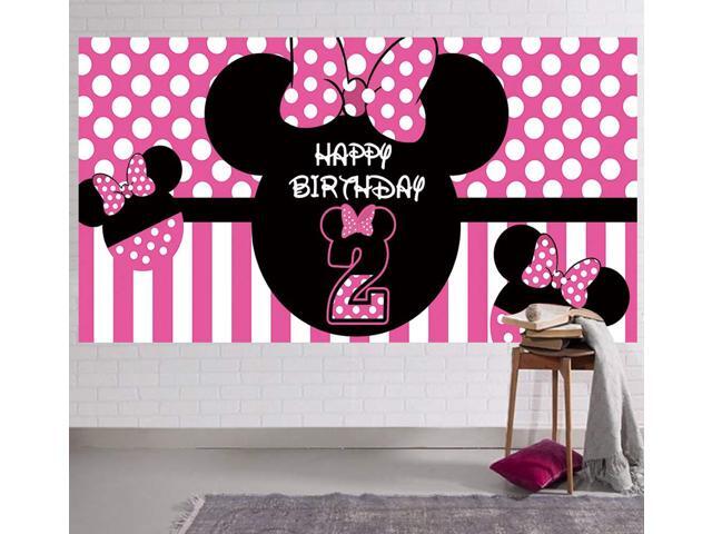 2nd Birthday Backdrop, 2nd Birthday Banner Party Supplies, 2 Bday Decorations Photography Background (6.6 x 3.3 ft)