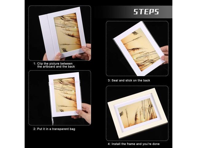120 Pieces Clear Cellophane Bags Self Sealing Clear Sleeves Transparent Sealing Bag for Art Print Photo Framing Mats and Craft Wrapping, 5 x 7...