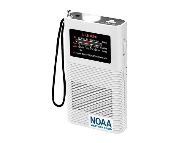 Weather Radio Portable AM FM Transistor Battery Operated by 1500MAH Battery with Strong Flashlight Emergency SOS Alarm Ultra-Long Antenna Best...
