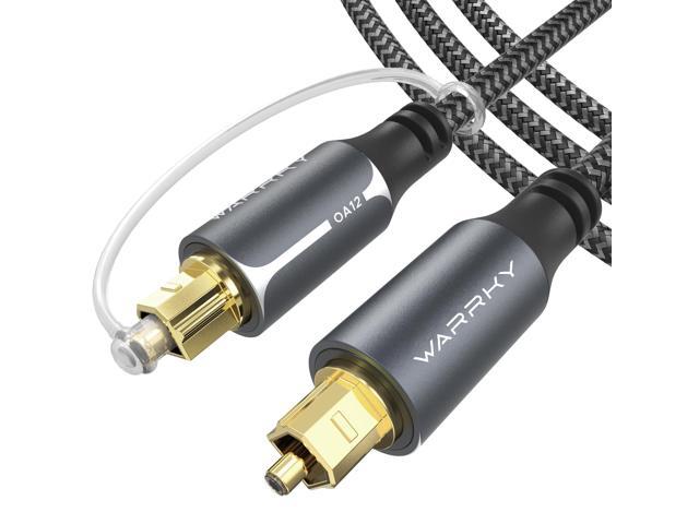 Optical Audio Cable, 10ft / 3m Optical Cable for Soundbar [Nylon Braided, Slim Metal Case, Gold-Plated Plug], Fiber Optic Audio Cord Compatible...