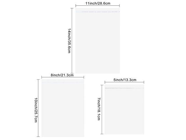 60 Pieces Clear Cellophane Bags Self Sealing Clear Sleeves Transparent Sealing Bag for Art Print Photo Framing Mats and Craft Wrapping, 5 x 7 Inch,...