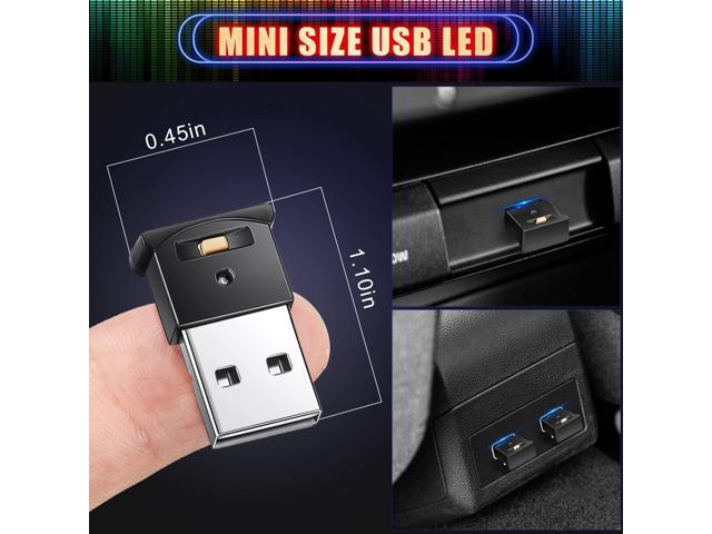 4 Pieces Mini USB LED Light, Car LED Interior Lighting 5v Smart USB Atmosphere Light, Laptop Keyboard Office Decoration Night Lamp, Adjustable...
