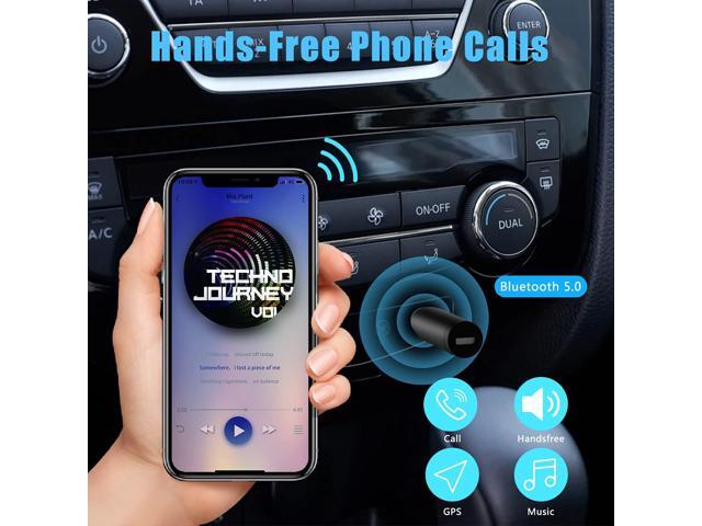 Aux Adapter, Wireless Car Adapter, Mini Portable 3.5mm Aux Receiver for Car, Headphones, Home Stereo Music System (Black)