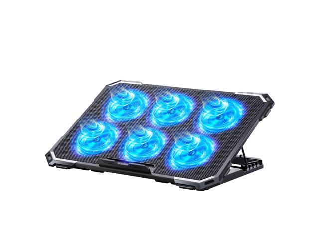 Laptop Cooling Pad with 6 Cooling Fans, Cooling Pad for Laptop Fan 13-15.6 Inch, Laptop Cooler Stand with 6 Height Adjustable, Notebook Cooler Pad...