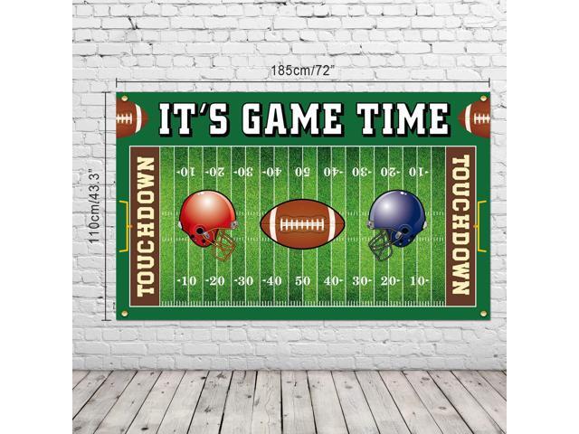 Field Backdrop Banner Decorations Large Background for Sport Themed Birthday Party Wall Door Sign Decor