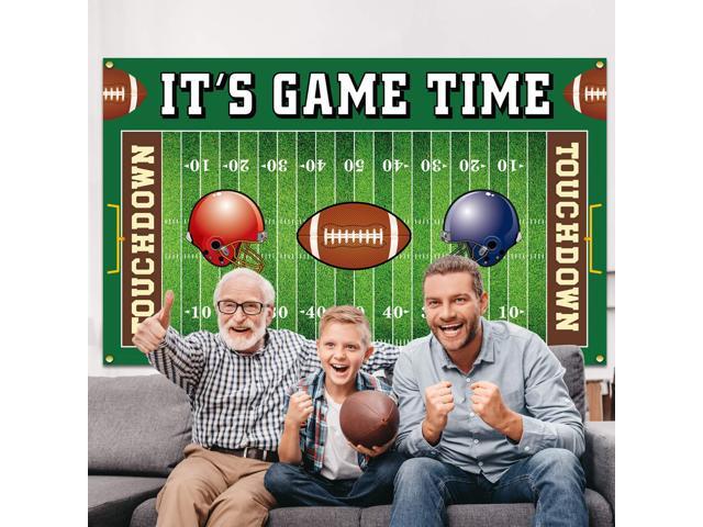 Field Backdrop Banner Decorations Large Background for Sport Themed Birthday Party Wall Door Sign Decor