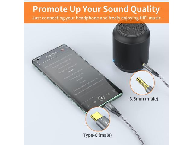 USB C to 3.5mm Audio Aux Jack Cable (4ft 2-Pack), Type C to 3.5mm Headphone Car Stereo Cord Compatible with iPhone, Samsung Galaxy, Pixel, iPad Pro