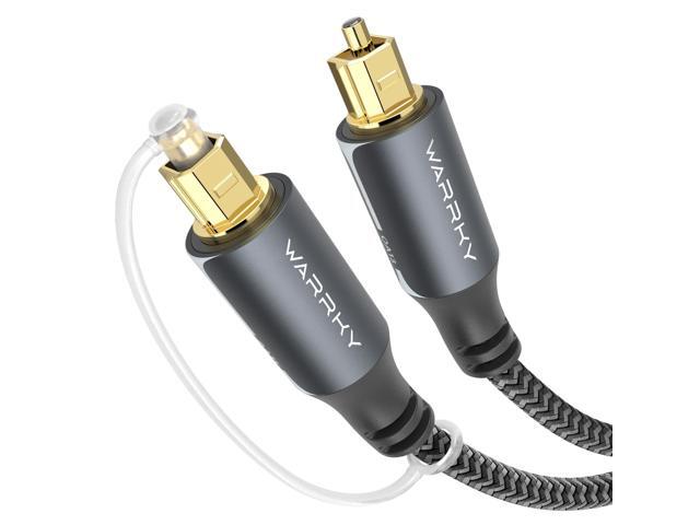 Optical Audio Cable, 3.3ft / 1m Optical Cable for Soundbar [Nylon Braided, Slim Metal Case, Gold-Plated Plug], Fiber Optic Audio Cord Compatible...