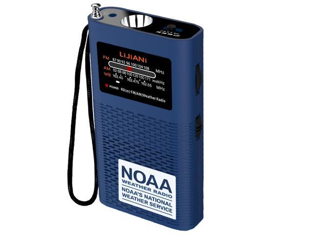 Weather Alert Radio NOAA/Am/Fm Portable Transistor Powered 1500MAH Battery with Flashlight Emergency SOS Alarm Best Reception New Version with...