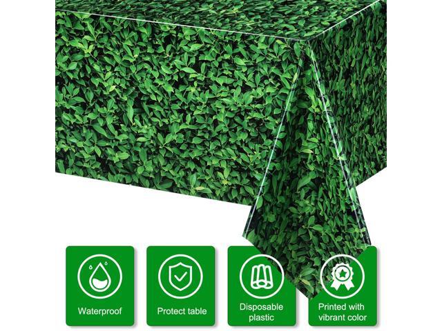 54 x 108 Inches Jumbo Green Leaves Photography Leaf Backdrop 3D Waterproof Tree Leaves Background Photo Booth Prop Green Leaf Tablecloths for Baby...