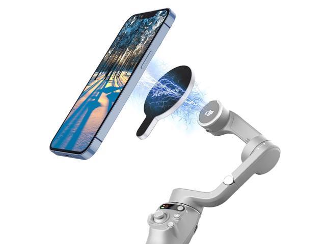 Magnetic Mount Phone Holder Clamp - Magsafe Osmo Mobile 8 7P 7 SE 6 5 4 Adapter Magnets Clip Clamp Ring Holder Quick-Release Mount for Gimbal...