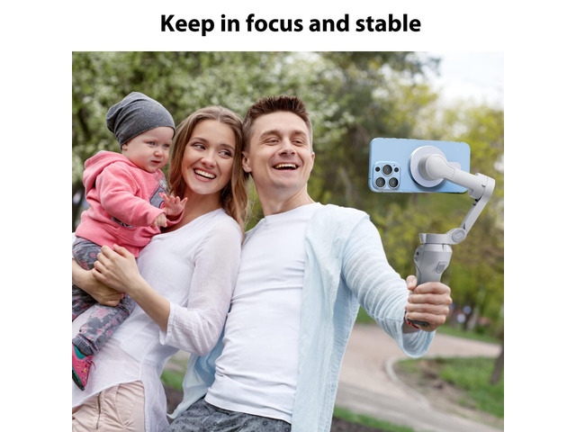 Magnetic Mount Phone Holder Clamp - Magsafe Osmo Mobile 8 7P 7 SE 6 5 4 Adapter Magnets Clip Clamp Ring Holder Quick-Release Mount for Gimbal...