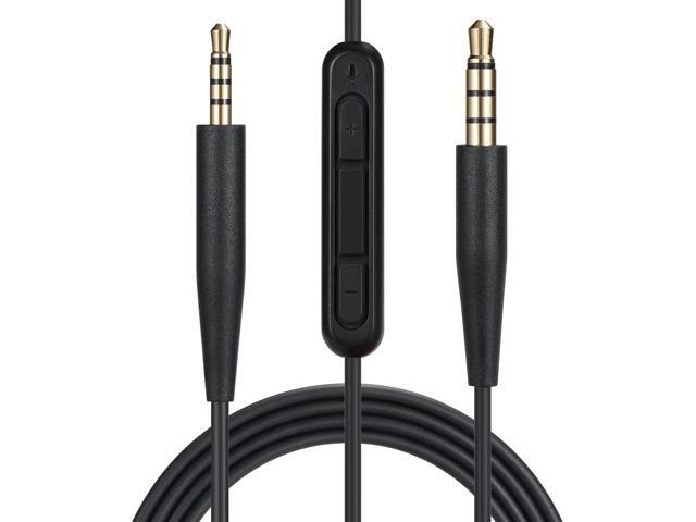 Replacement Audio Cable Cord, Aux Wire 3.5mm to 2.5mm for QuietComfort QC45 QC35II QC35 QC25 OE2 Soundtrue Headphones with in line Mic Volume Control