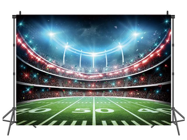 Field Backdrop Sports Stadium Auditorium Light Photography Background Theme Party Decoration Cake Table Banner 7X5FT(82x59inch)