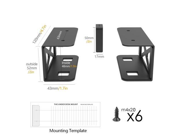 Desk Laptop/Mini PC Storage Mount, CPU Holder, Compatible with OptiPlex, Mac Book, Mac mini and More.