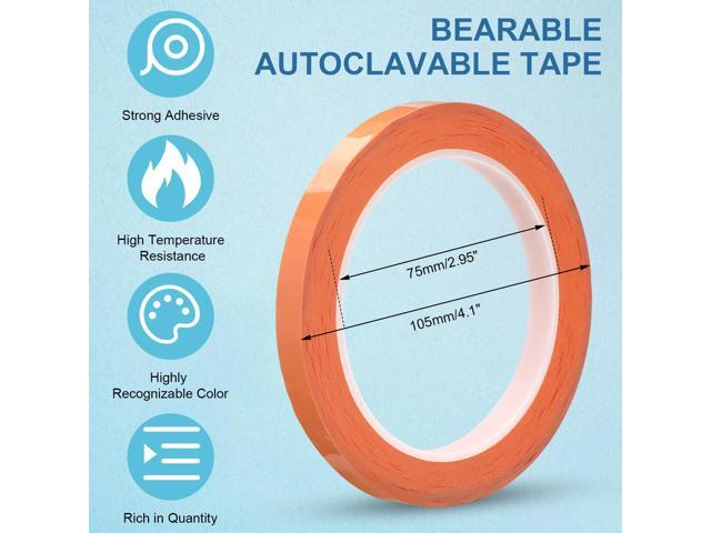 12 Rolls Colors Autoclave Tape 216 ft/L x 0.4 in/W Instruments Identification Tape Autoclavable 270 Fahrenheit