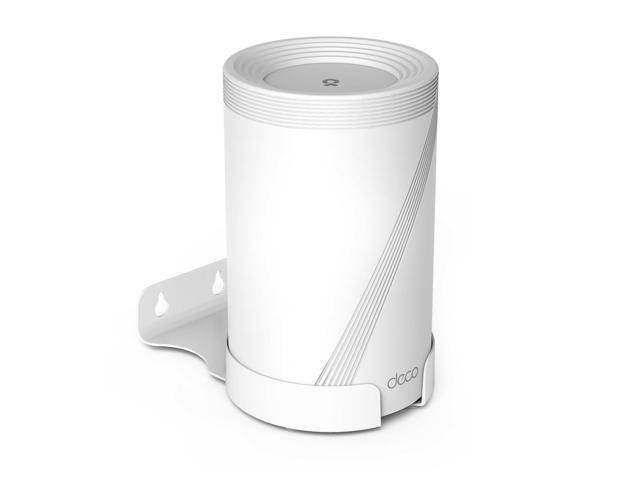 Wall Mount for Mesh Wi-Fi 7 System, Saving Space Aluminum Alloy Wall Hanging Bracket Holder with Cable Storage Rack (White-1Pack)