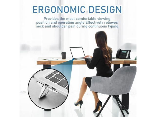 2 Pcs Portable Keyboard Riser With Dual Tilt Angle Adjustment, Foldable Laptop Stand, Mini Computer Stand for Desk, Self-Adhesive Feet for Most...