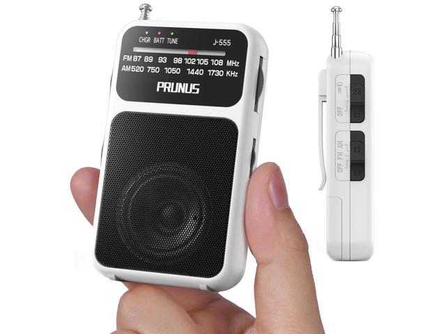 Pocket Radio AM FM USB-C Charging & Battery Operated, Excellent Reception & Clear Speaker and Headphone Jack, Back Clip, Flashlight, Transistor...
