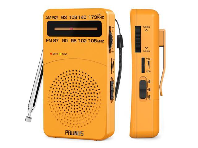 Portable Radio AM FM, Gifts for Dad and Mom, Battery Operated Radio with Tuning Light, Back Clip, Excellent Reception, AM FM Radios Portable,...