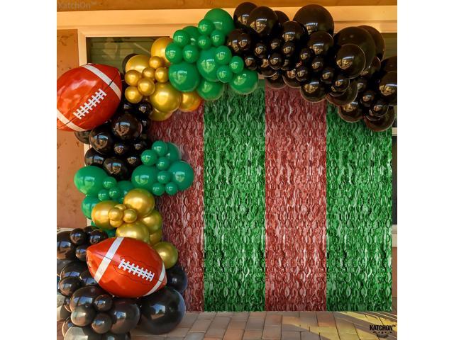 XtraLarge Wave Green and Brown Fringe Backdrop - 3.5x6.5 Feet, Pack of 2 Party Decorations, Birthday Party Decorations, Safari Decorations,...