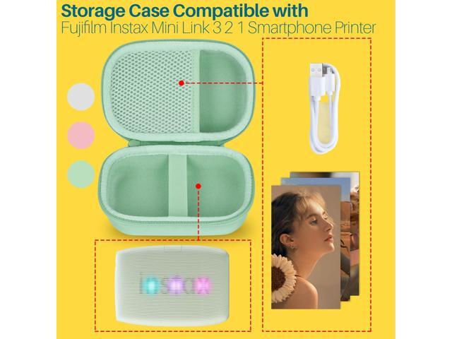 Storage Case Compatible with Instax Mini Link 3 2 1 Smartphone Printer (Sage Green Case)