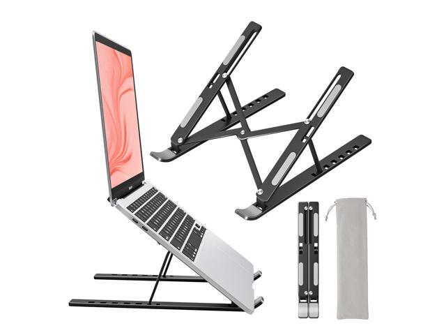 Laptop Stand for Desk, Aluminum Metal Stand, Computer Riser for Desk, Portable Foldable Adjustable Notebook Holder, Compatible with 10-15.6 Inch...
