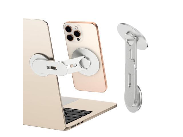 Magnetic Laptop Phone Holder, 360° Rotating Mount Compatible with iPhone and All Phones, MacBook, PC Monitor, Screen Stand for Tesla, Portable...