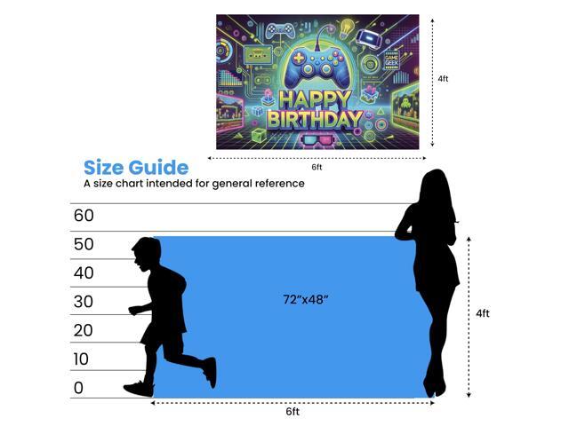 Video Game Happy Birthday Banner 6x4ft Level Up Party Decorations for Boys Birthday Decorations Game On Birthday Decorations Gaming Birthday Party...