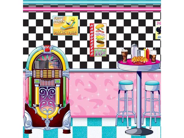 50s Soda Shop Photo Backdrop