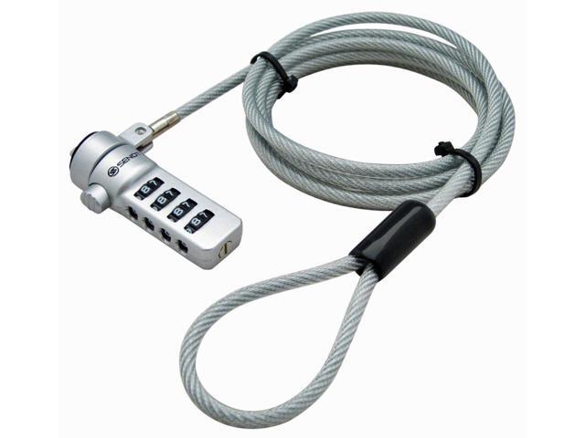Notebook/Laptop Combination Lock Security Cable (Silver)