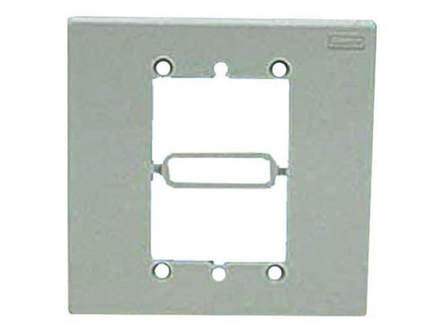 2-Gang In-Wall Electrical Box Adapter Plate, 4.96' W x 4.96' H, Double to Single Gang Converter for Mini-Com Faceplates and Surface Mount Boxes,...