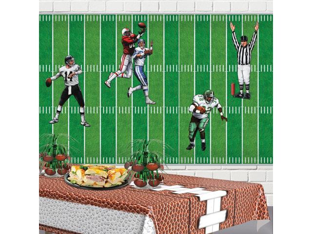 American Football Field Backdrop, Sports Themed Photo Background for Walls, Game Day Decorations, Tailgating, Birthday Parties, 4' x 30'