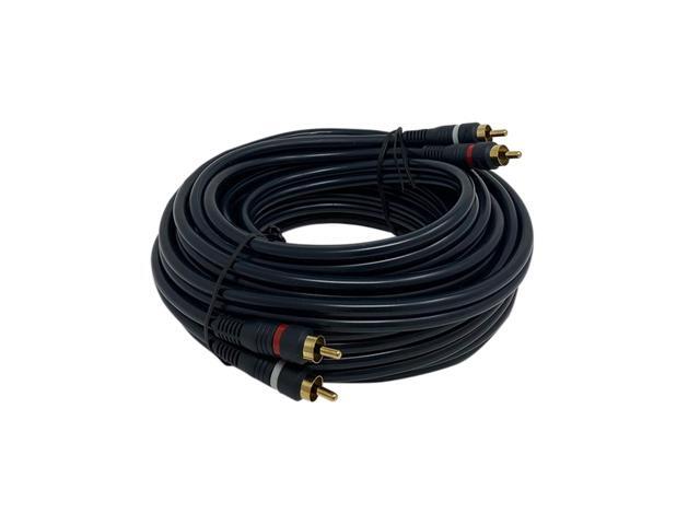 2RCA Male to 2RCA Male Python Home Theater Audio Cable, 25 Feet for HDTV, Amplifiers, Hi-Fi Systems, Speakers, Subwoofer, Satellite Receivers and More