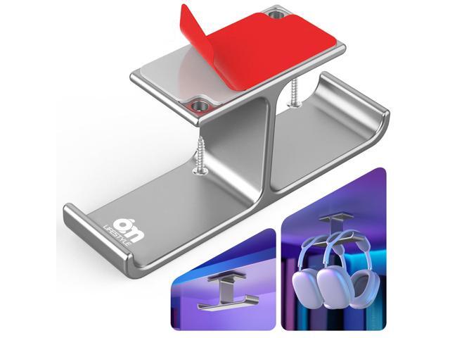 All Aluminum Headset Headphone Stand Hanger Under Desk Designed [Patented] Headphone Holder Hook by Strong Adhesive & Screws, Gaming Accessories...