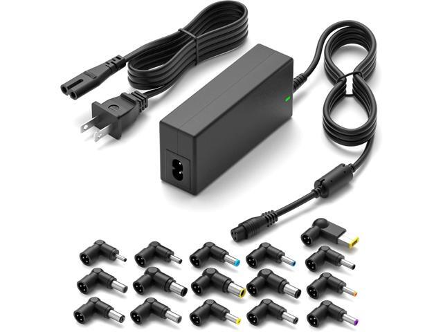 65W Universal Laptop Charger for Notebook Ultrabook Chromebook, DC Output 18.5V 19V 19.5V 20V Power Adapter Supply Cord 65W