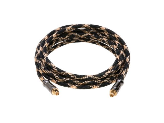 12FT Premium Toslink Optical Audio Cable High Fidelity Digital Fiber Optic Cord for Home Theater, Sound Bar, Gaming Consoles Durable Nylon Braided...