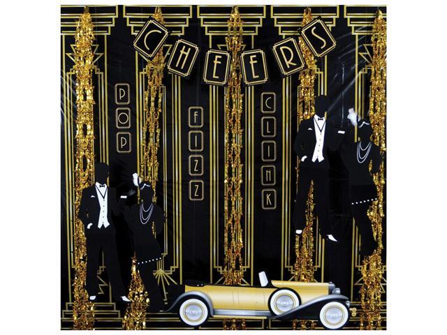 Great 20s Wall Backdrop, Decorative Wall Covering for Roaring Twenties Parties, Art Deco-Themed Photo Booths, Jazz Night Celebrations, Speakeasy...
