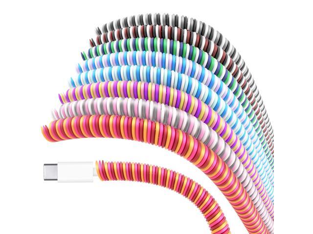 Cable Protector/Wire Repair/Pets Chew Cable Protector/Headphone Saver, 8 Pc Spiral Cable Strain Relief Cable Wrap Tube Charger Cord Sleeve, USB...