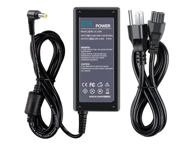 19V 3.42A 65W Ac Adapter for Laptop Computer Charger Notebook PC Power Cord Supply Source Plug Connector Tip Size: 5.5 x 1.7mm (Not fit 3.0x1.1mm)
