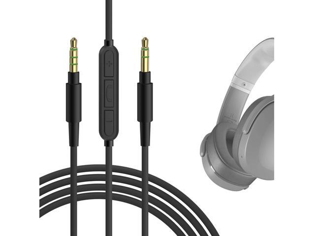 Audio Cable with Mic, 1/8' (3.5mm) to 3.5mm Aux Replacement Stereo Cord with Inline Microphone (5.6ft/1.7 m)