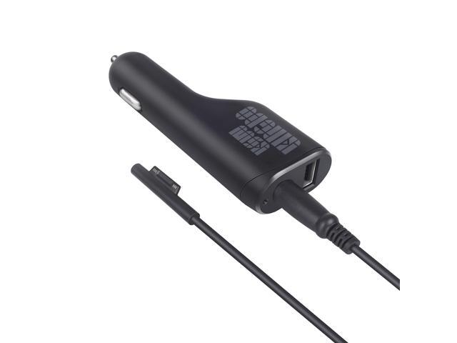 Car Charger, 36W 12V 2.58A Power Supply for Pro 3/4/5/6/Book/Go, car charger with USB 2.0 Port(5Ft Cord)&Travel Case