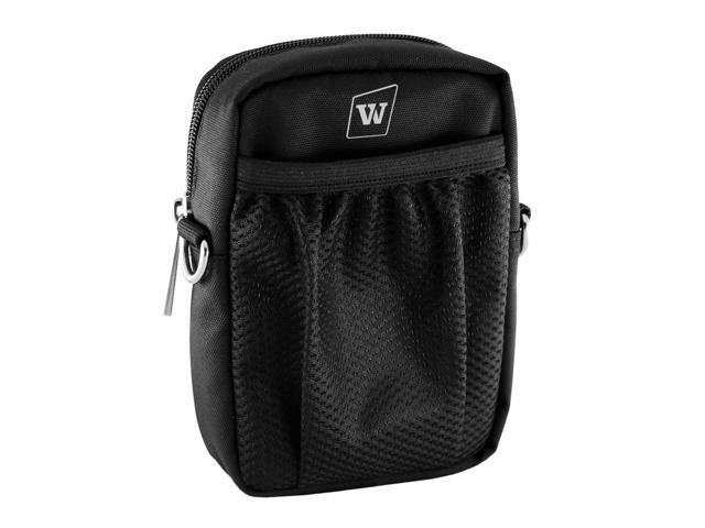 Voice Amplifiers Speaker Carry Case Cover Bag with Mesh Pocket Zip And Snap Hook Fit USB Cable Wall Charger Phone WB010