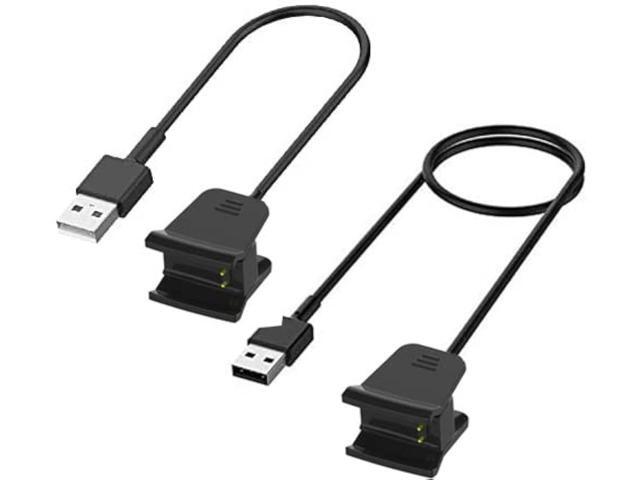 Charger for Fitness Tracker, Replacement Charging Cable Clip Cord (2-Pack, 1.8ft & 3.3ft)