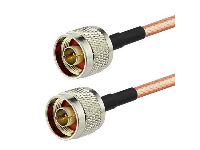 Male to Male Jumper Low Loss RG400 Cable 12 inch for 4G LTE Antenna, WiFi Yagi Antenna, Router, Ham Radio