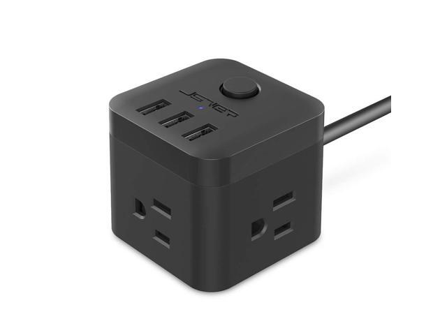 Power Strip with USB, Outlet Strip, Power Strips 3 USB Ports 3 Outlets, 4.92ft Power Extension Cord for iPhone, Travel, Office, Cruise Ship, Dorm...